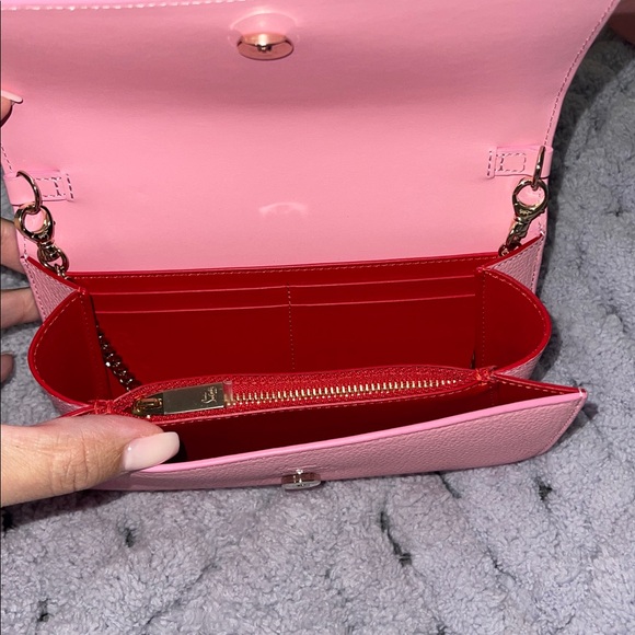 Christian Louboutin Pink Leather Chain Shoulder Bag - Picture 4 of 8